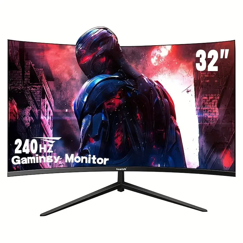 Gawfolk 32″ Curved Gaming Monitor – 240Hz, Full HD 1080P