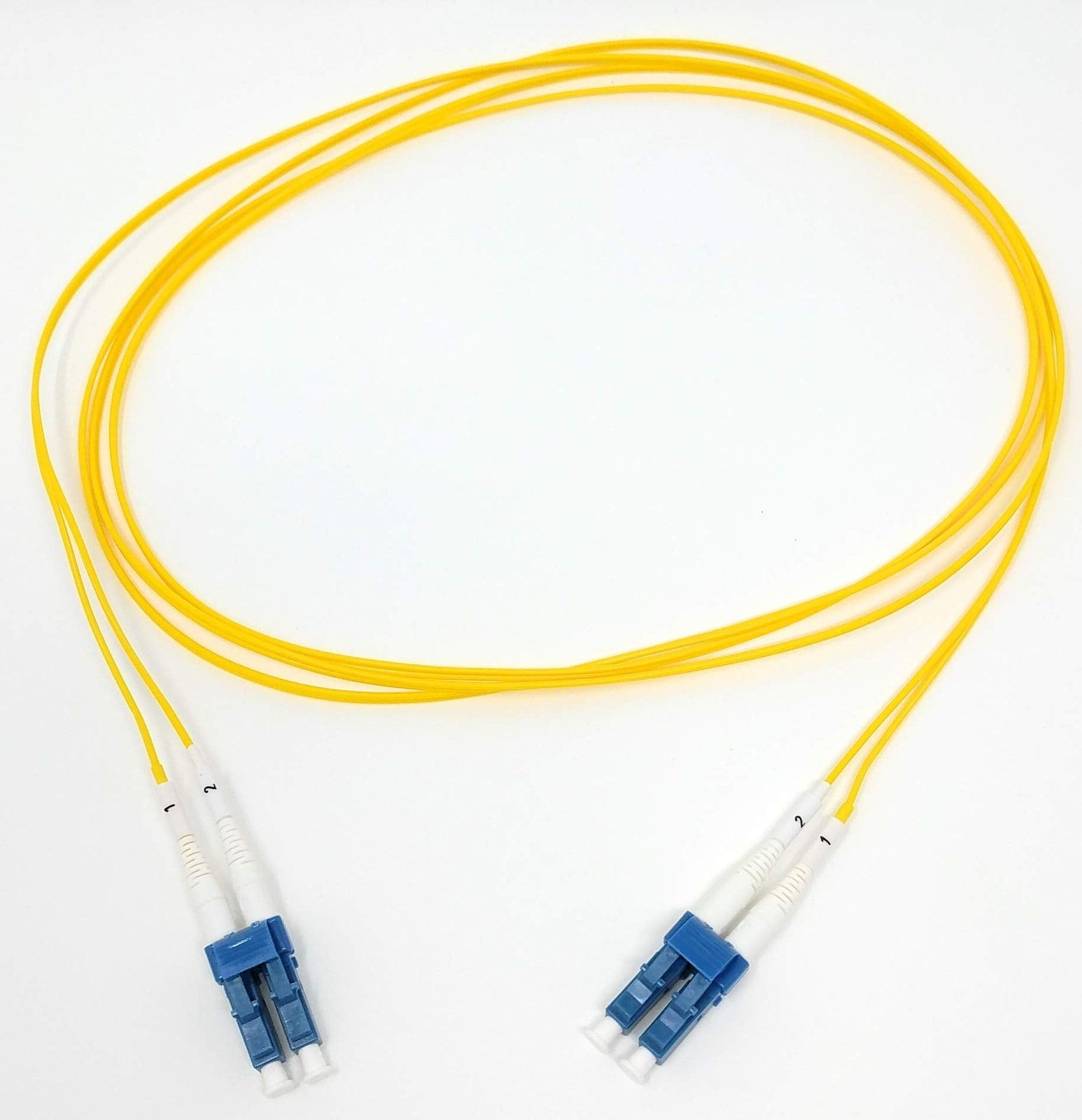 0.2 Meter 7IN Singlemode Duplex 1.2mm High Density Fiber Optic Cable 9/125 LC-LC