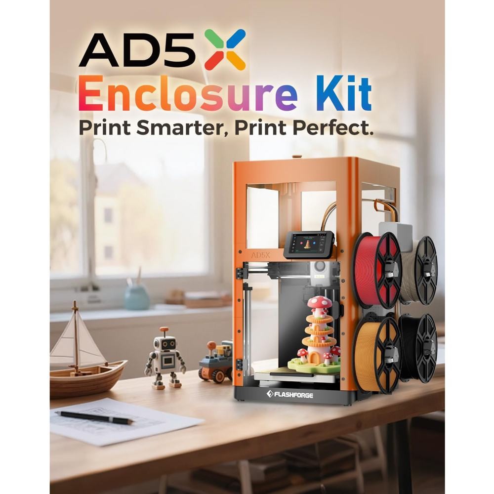 FLASHFORGE 3D Printer DIY Enclosure Kit for Multi-color AD5X Noise Reduction US