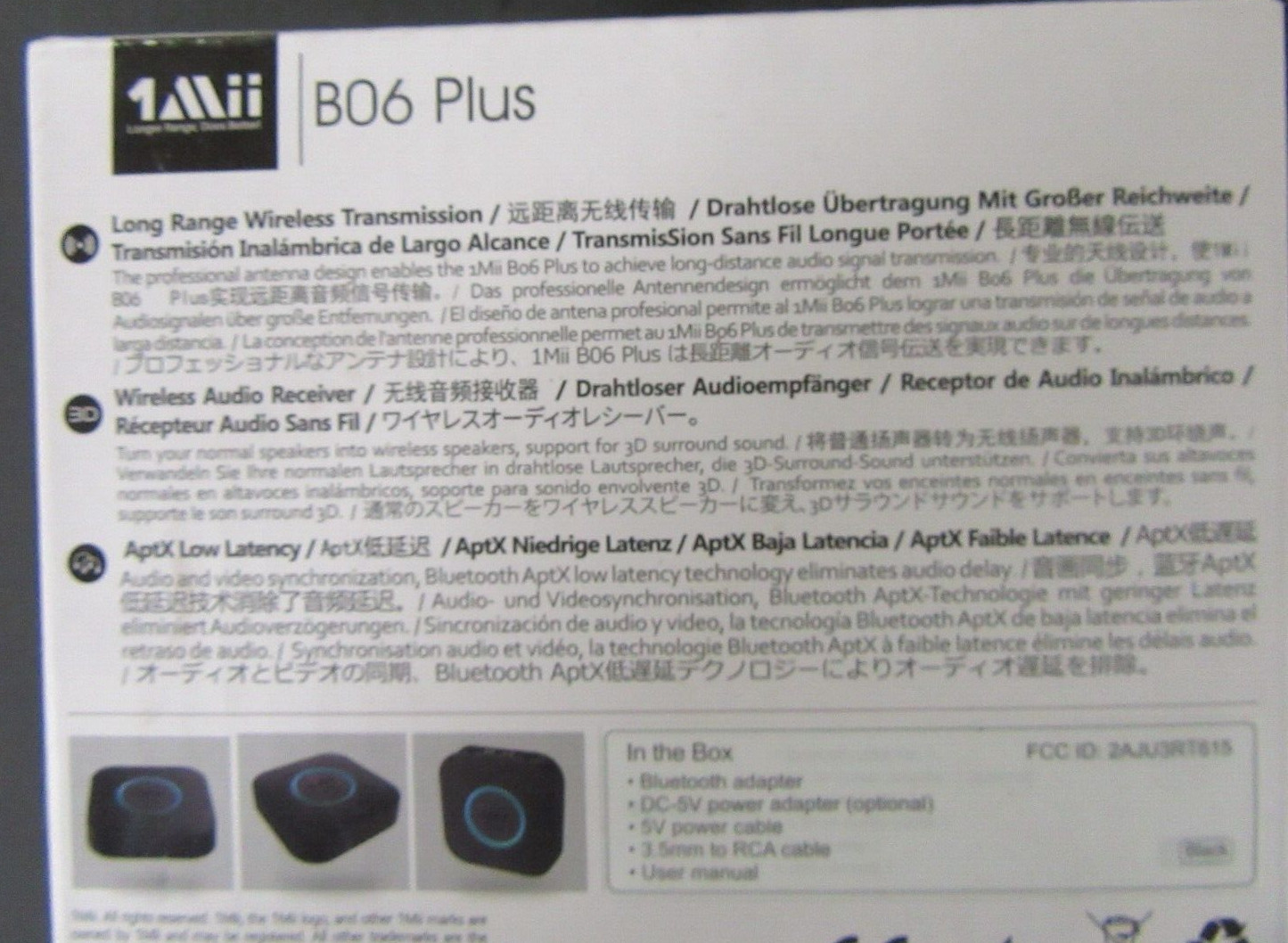 1Mii B06 Plus Bluetooth Receiver HiFi Wireless Audio Adapter, Bluetooth 5.0