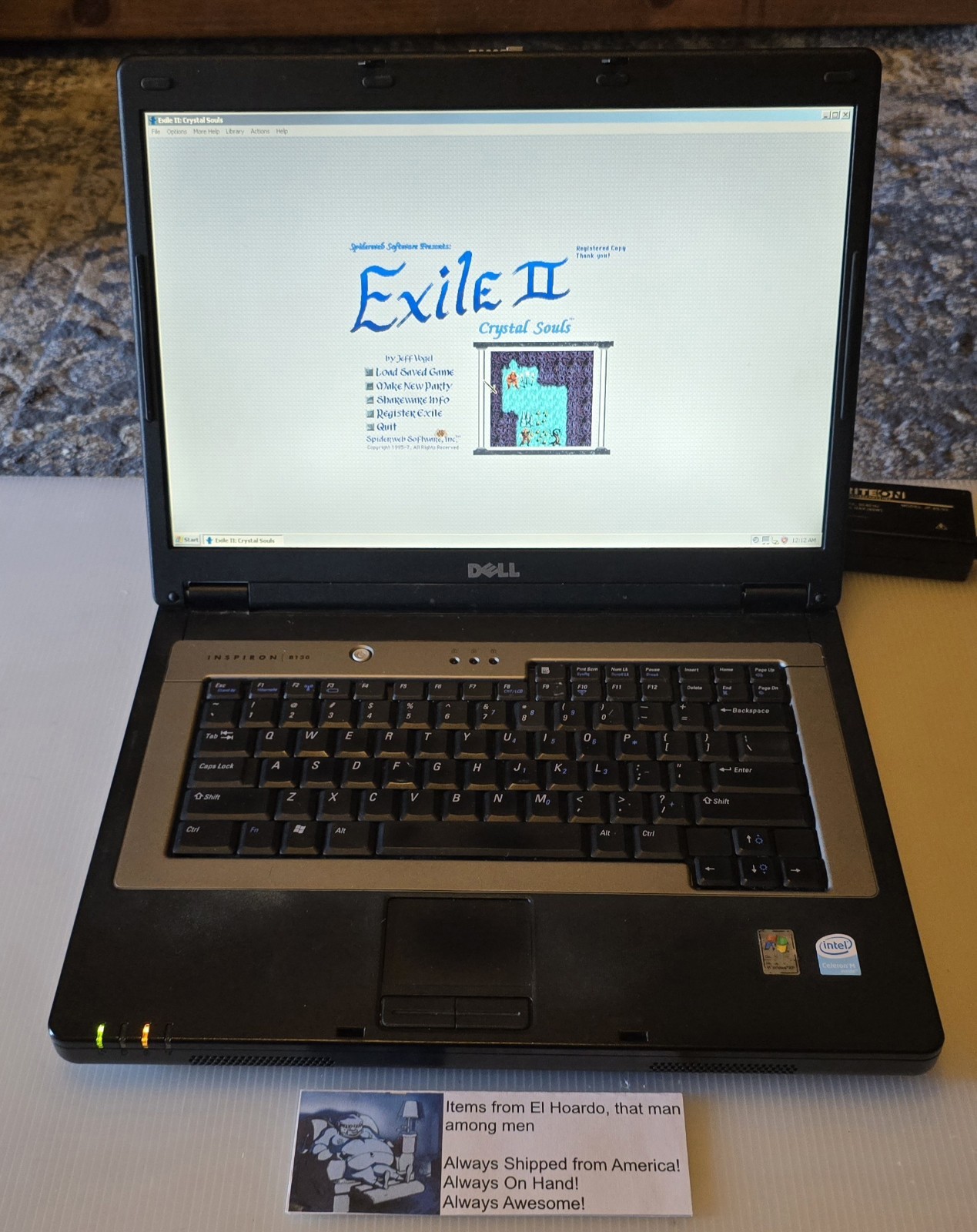 Dell Inspiron B130 Laptop 1GB Ram 40GB HDD 1.50 Ghz Celeron M Windows XP DVD