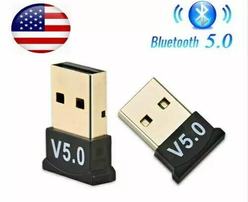 2 x USB Bluetooth 5.0 Wireless Audio Music Stereo Adapter Dongle receiver For PC
