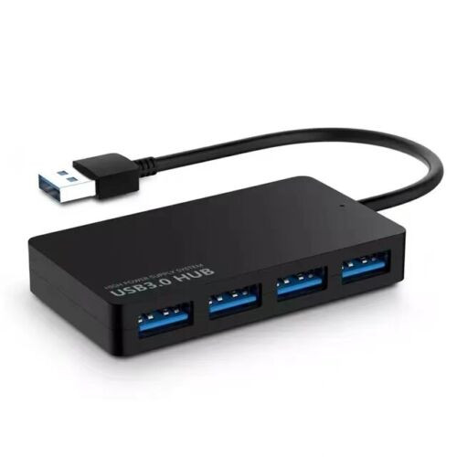 USB 3.0 4 Port Hub Splitter For Lot PC MacBook Notebook Laptop Desktop Portable