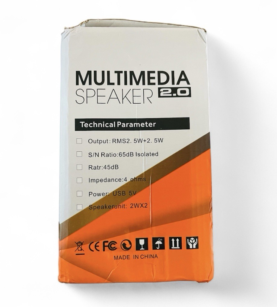 Hotmai HT-919 Multimedia Speakers 2.0 Inch Drive Unit, 3.5mm Jack, USB, 2.5w