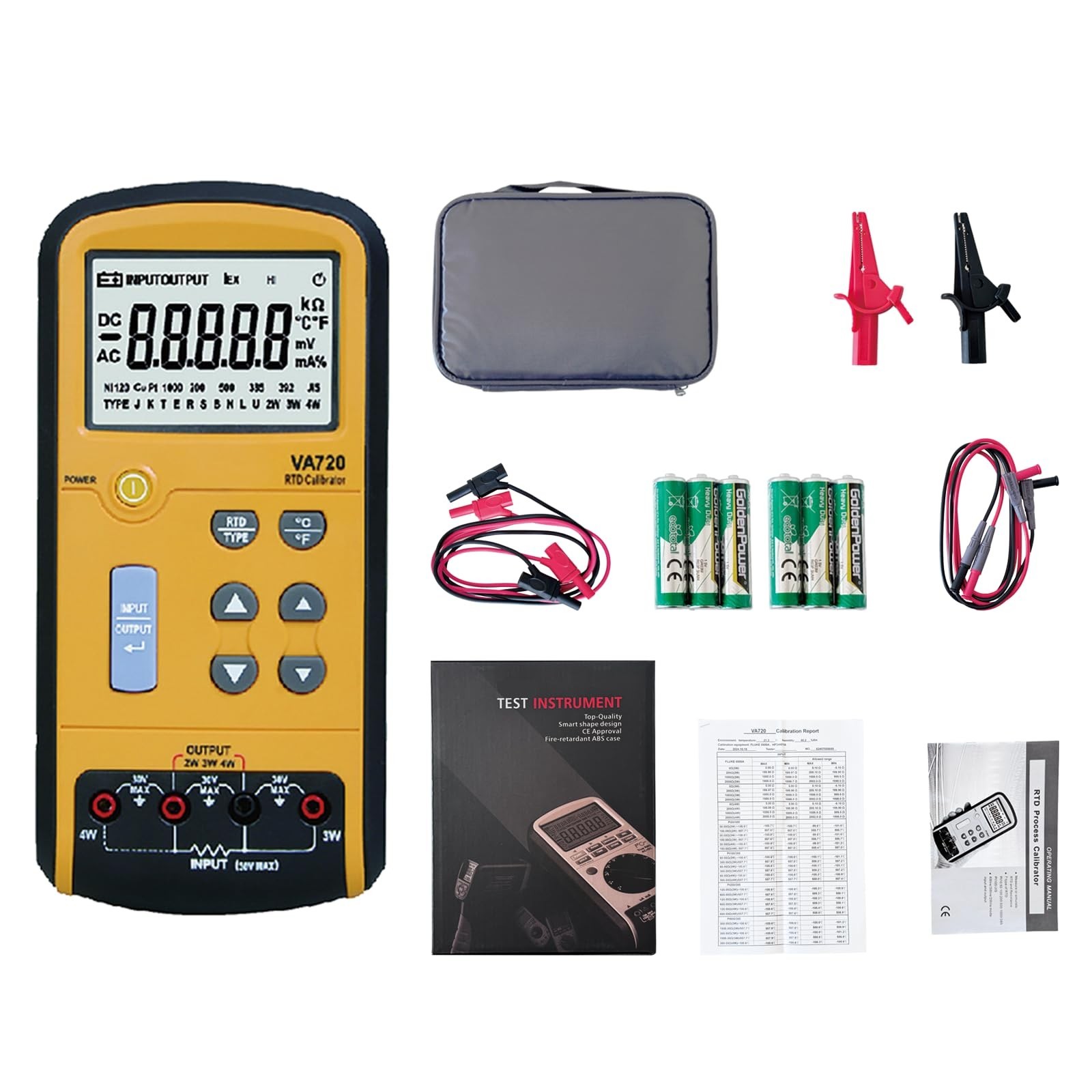 VA720 RTD Process Calibrator Range 0.00-3200.0 Ω or -200.0-630.0 ℃ | Resistan…