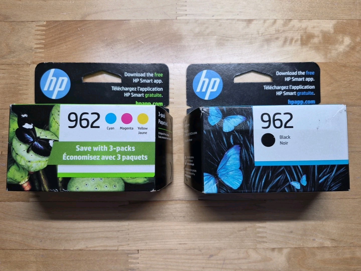 HP 962 Cyan/Magenta/Yellow Color Ink Cartridge 3 Pack OEM (Exp. 8/2024)+ Black