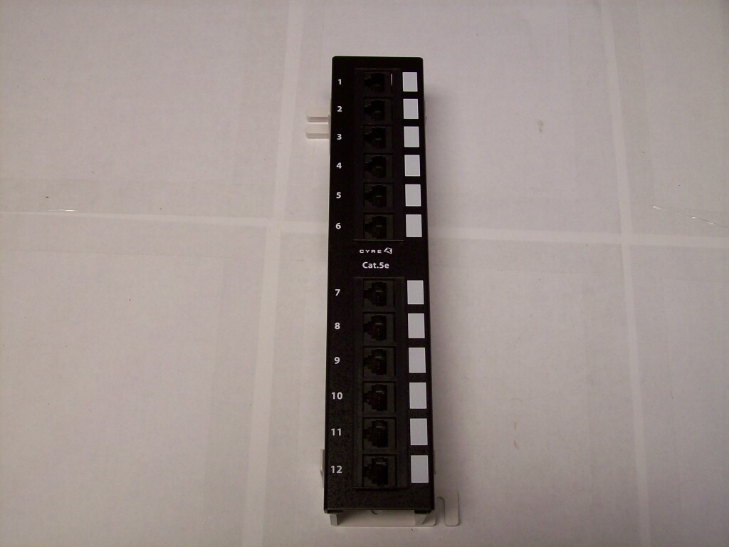 cpp5-12al 12 port cat5e 10″ wall mount mini patch panel cpp512al cyrex cpp512al