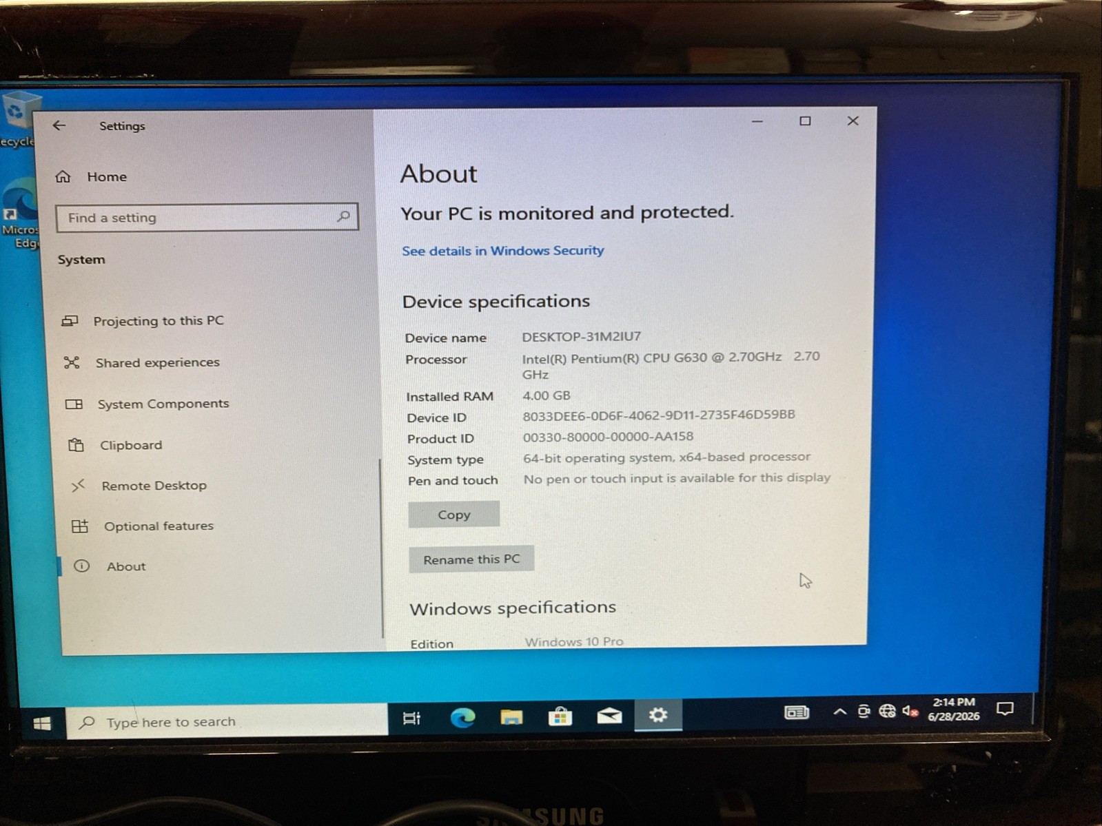 HP Pavilion Slimline S5-1204 Intel Pentium G630 2.70 GHz 4GB RAM 1TB HDD