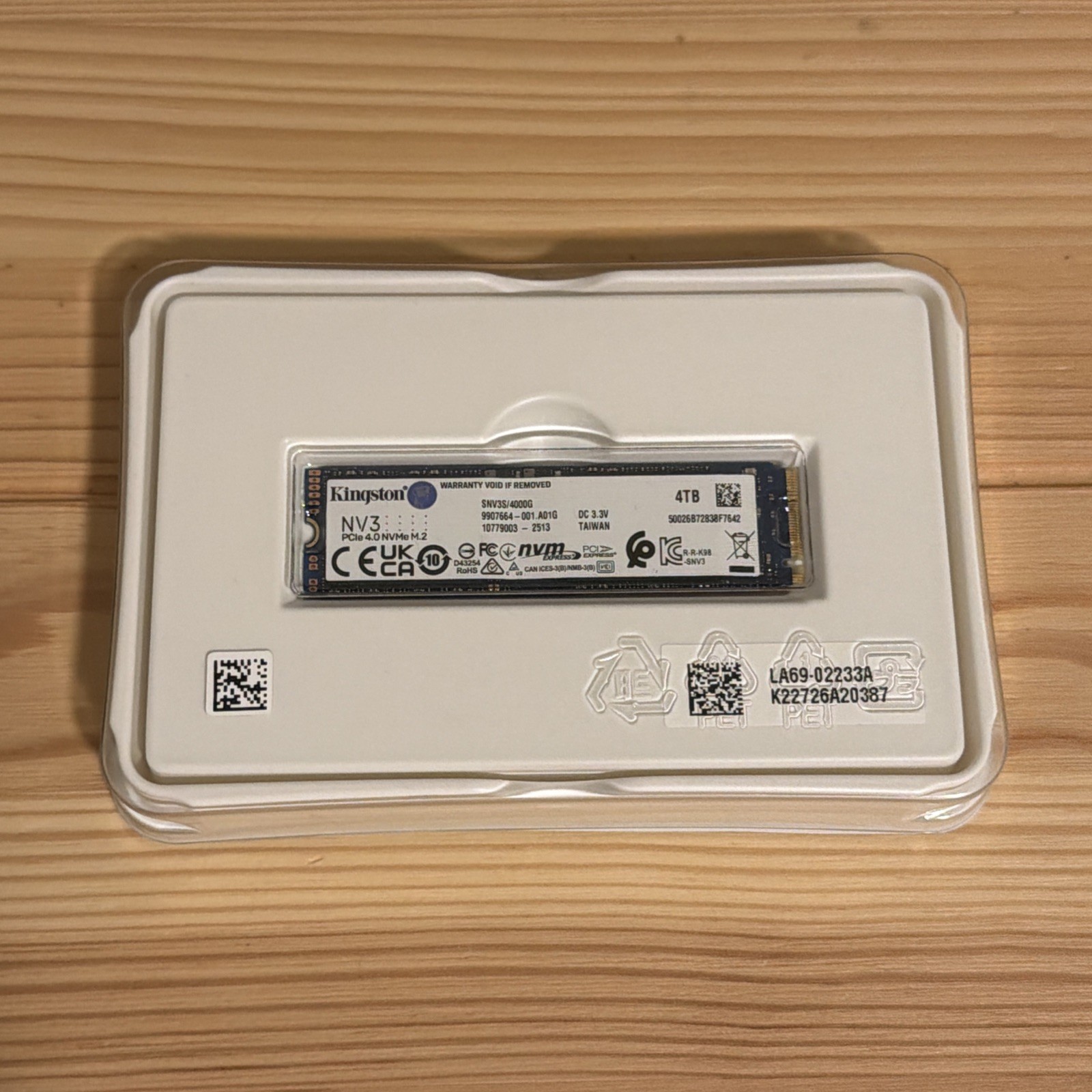 4TB Kingston NV3 M.2 NVMe PCIe 4.0 x4 SSD Drive SNV3S/4000G 2280