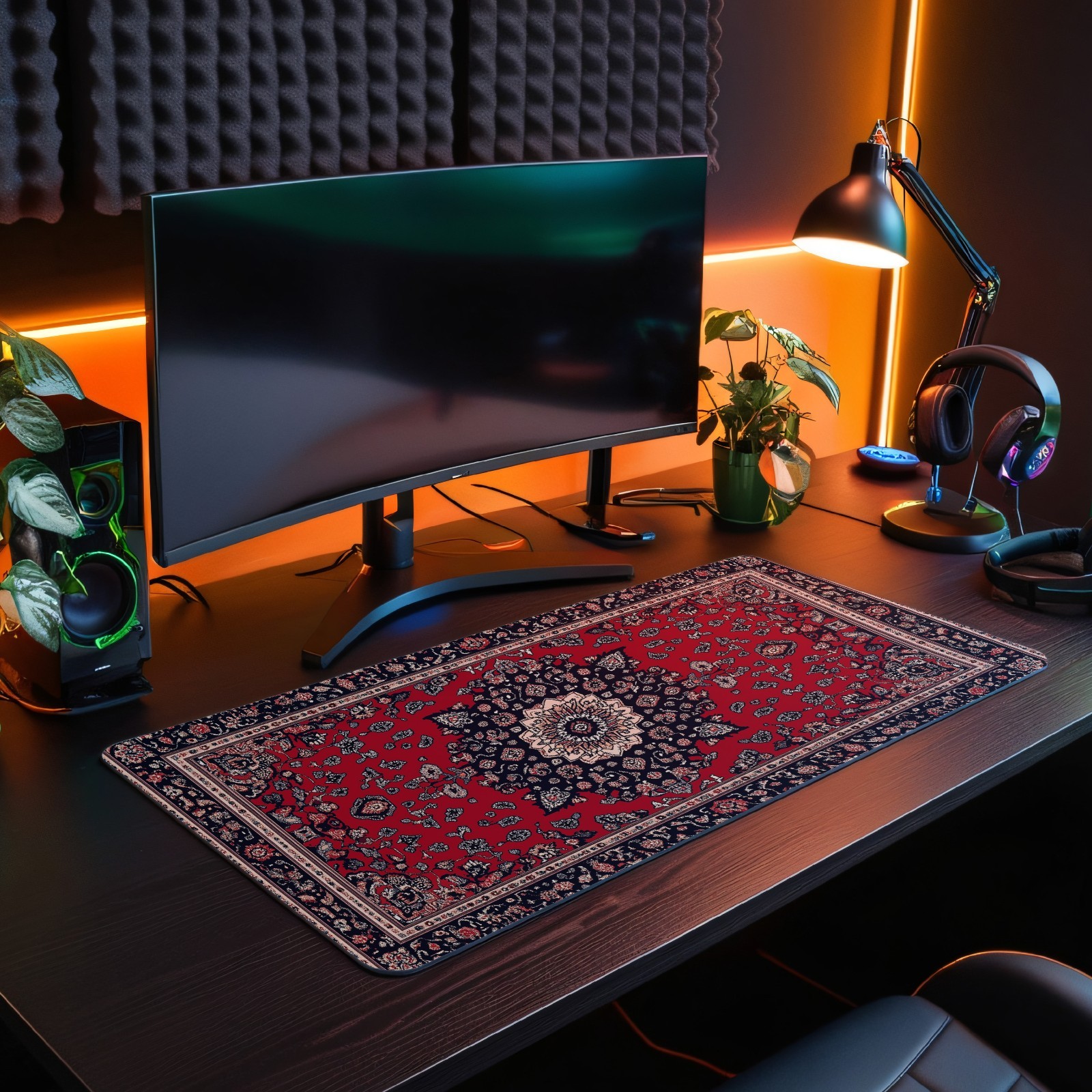Rug Pattern Gaming Mouse Pad | Persian Rug Mouse Pad | Water Resistant Mat