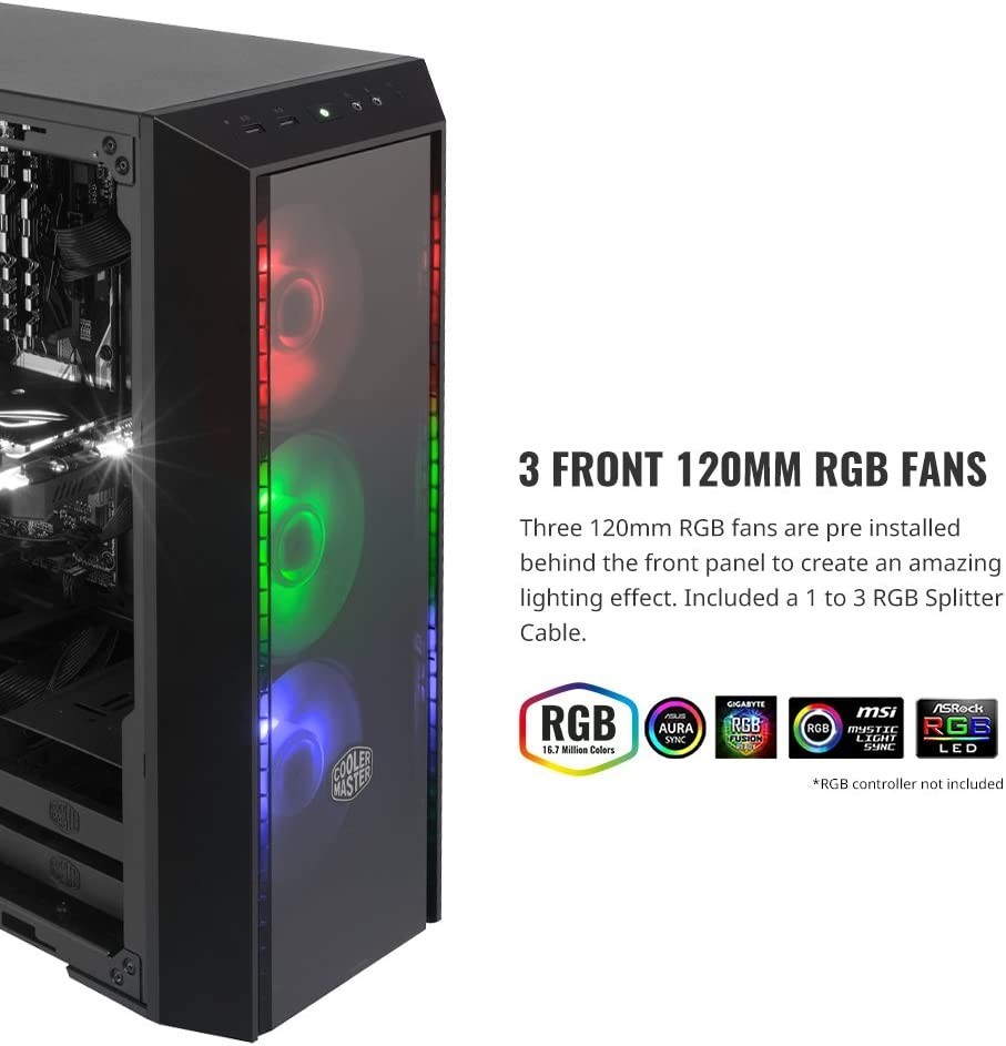 COOLER MASTER MasterBox Pro 5 RGB MCYB5P2KWGN ATX Mid-Tower PC Case SEE NOTES