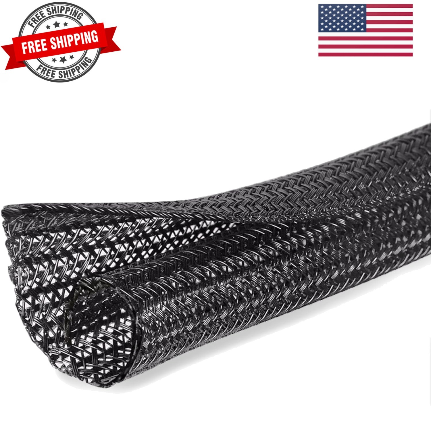10ft – 1/2 inch Cord Protector Cable Sleeve Split Wire Loom Tubing for Power …