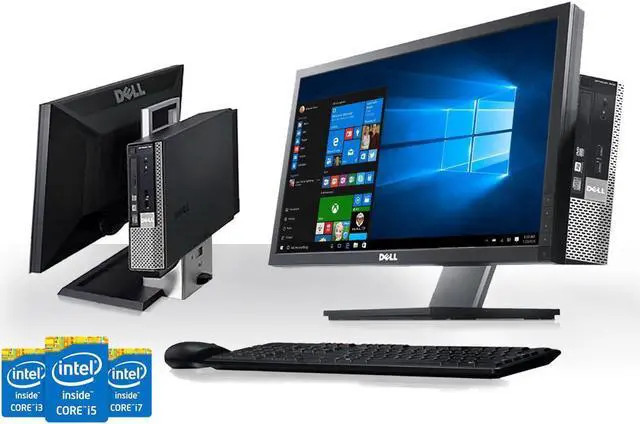 Dell 22 in Monitor Desktop PC- i5-2400 8GB RAM 256GB SSD W10 Pro