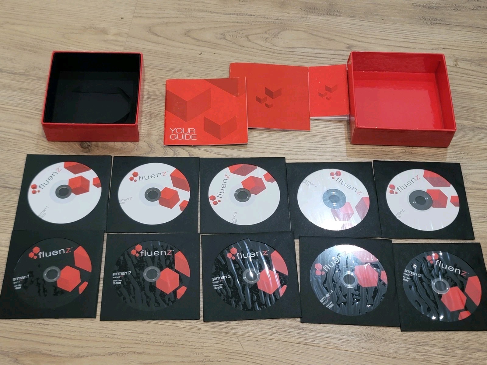 Learn German: Fluenz German Language 5 DVD & 5 CD Mac / PC NEW OPEN BOX
