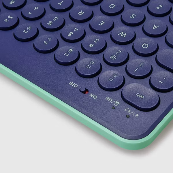 Bluetooth Wireless Keyboard Windows Mac PC Laptop (HeyDay) (Purple/Blue) NEW
