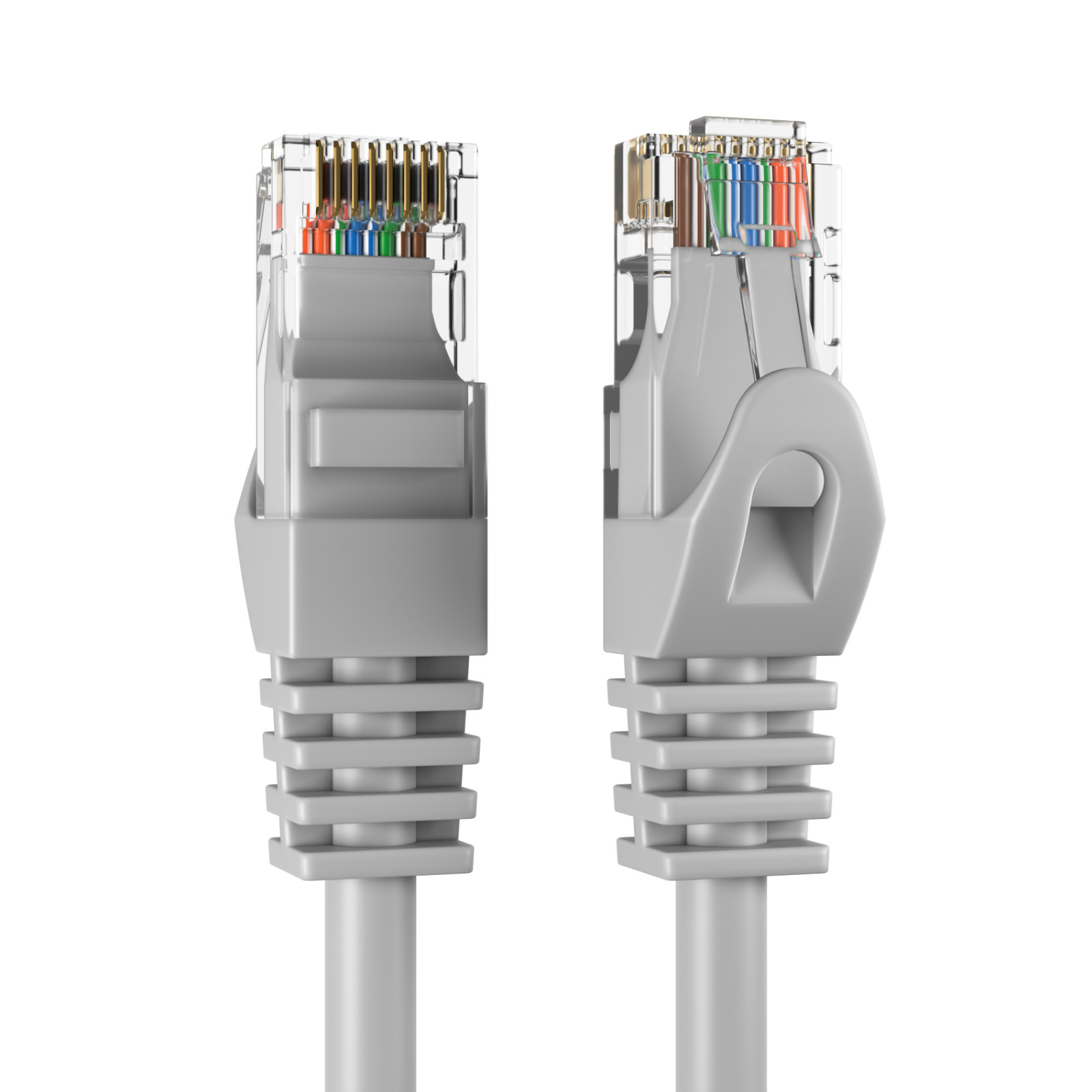 Cat5e Gray Patch Cord Network Cable Ethernet LAN RJ45 UTP 25FT – 200FT Multi LOT