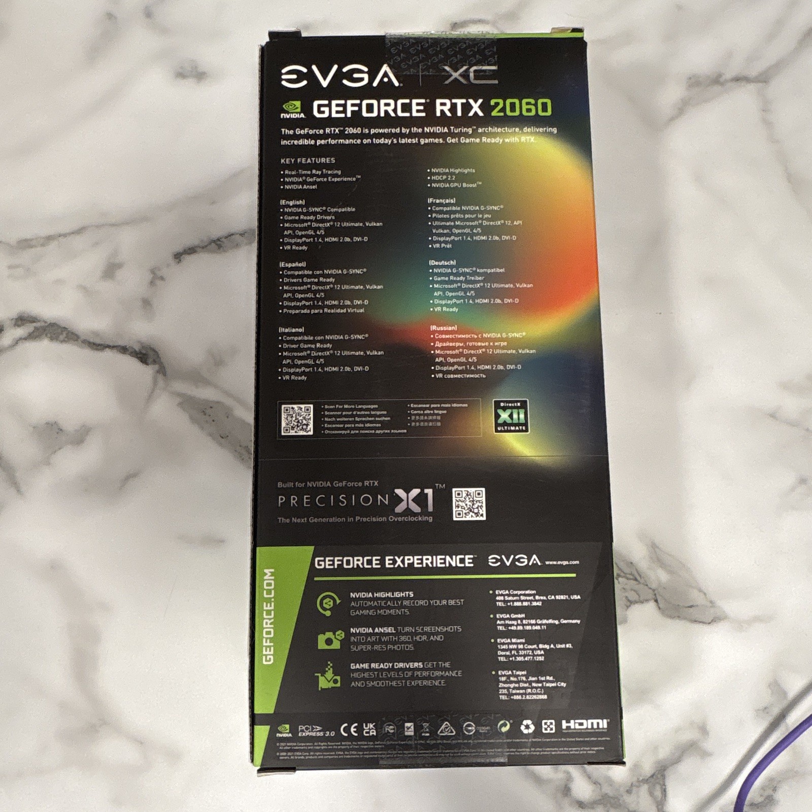 EVGA GeForce RTX 2060 XC 12GB GDDR6 Ray Tracing DX12U HDMI PCIe 8-Pin