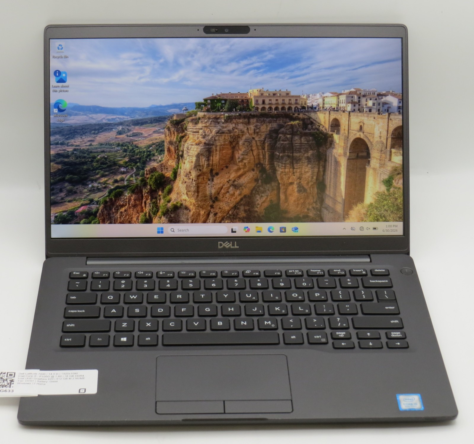 Dell Latitude 7400 i5-8265U @ 1.6GHz 16GB DDR4 512GB SSD 14″ Win 11 Home