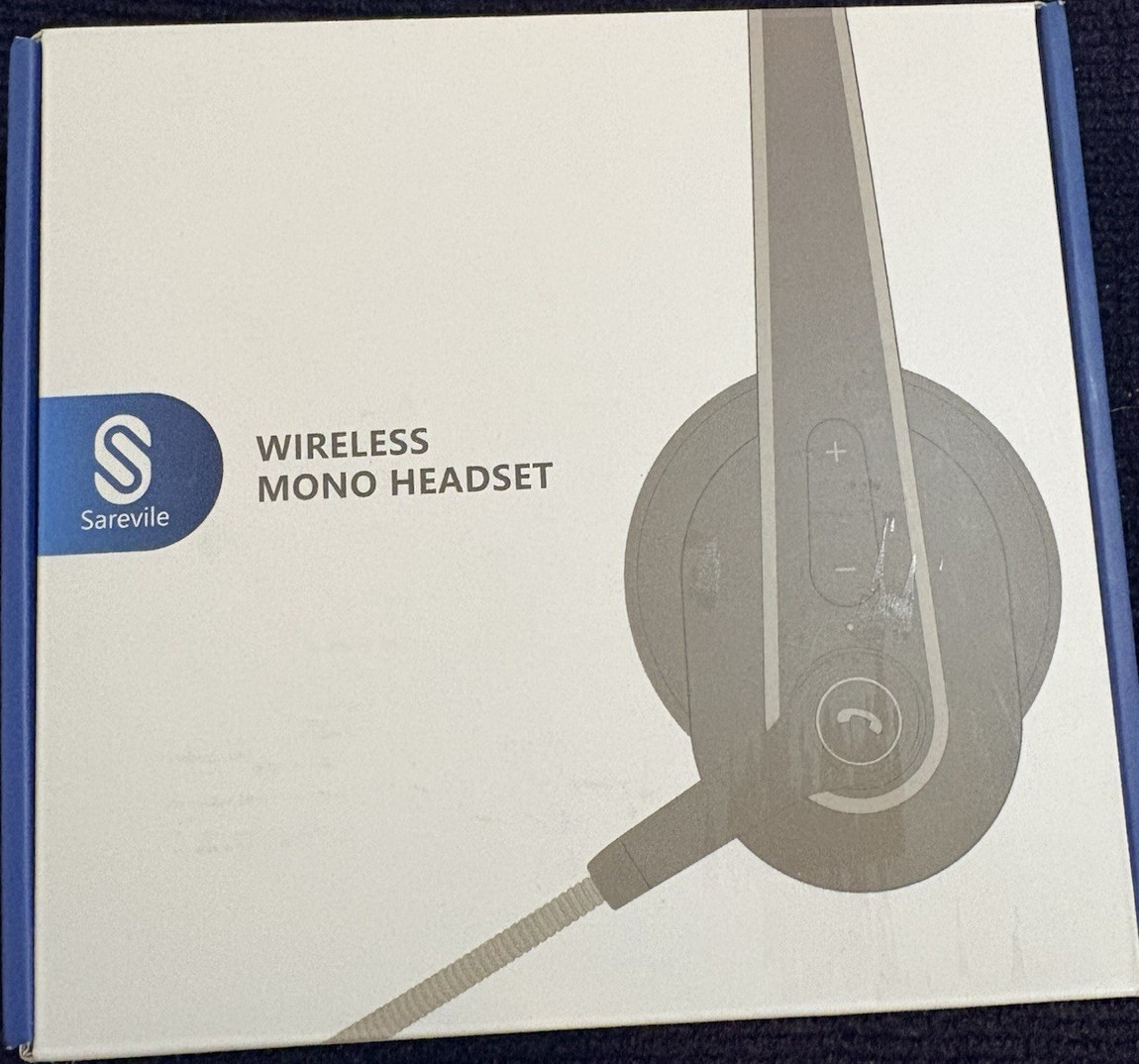 Sarevile M99+ Bluetooth Wireless Headband Headset with Boom Mic, Black
