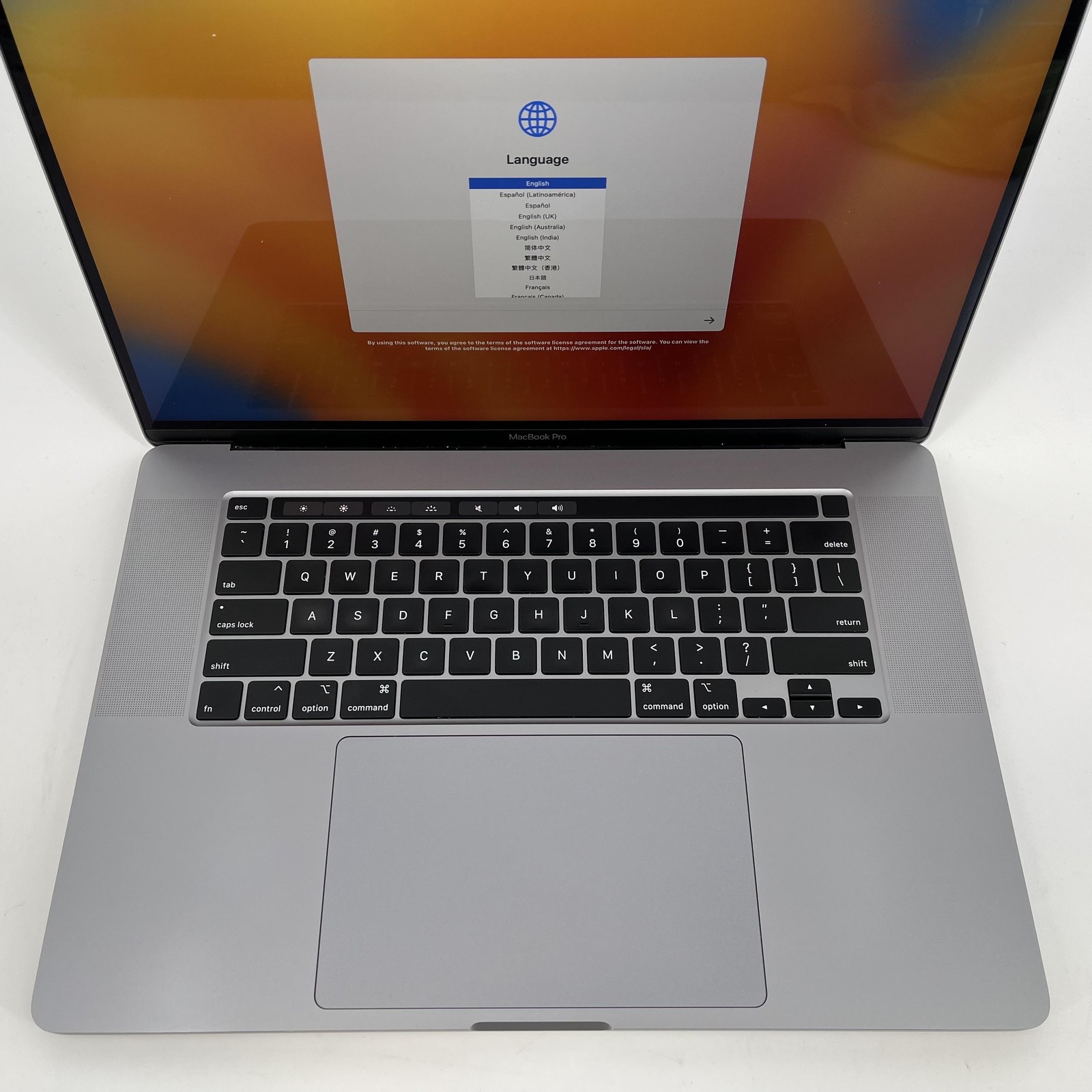 MacBook Pro 16 Touch Bar Gray 2019 2.4 GHz i9 64GB 1TB SSD Radeon Pro 5500M 8GB