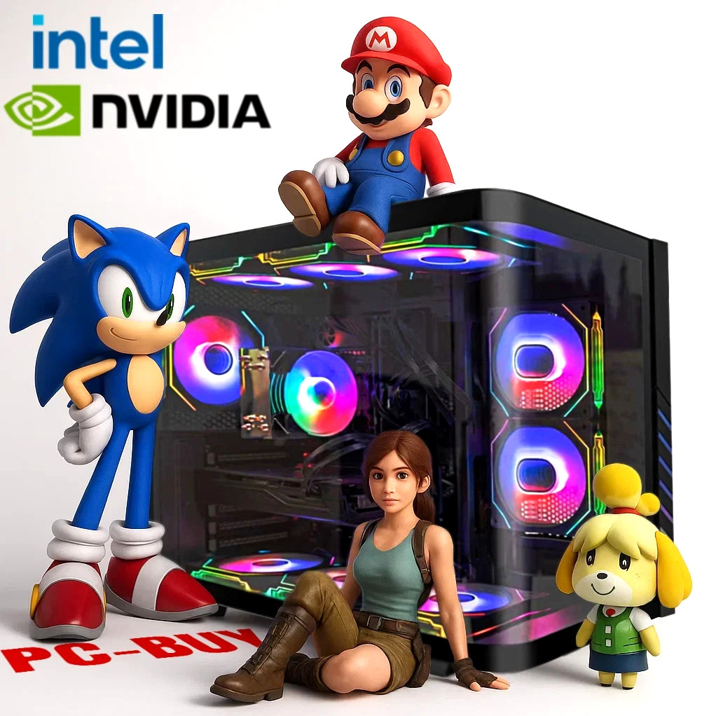 RGB Gaming PC w/i5-11600, RX 580, 16GB DDR4 RAM, 512GB NVME+1TB, W11