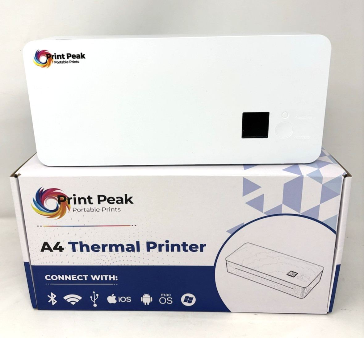 Print Peak PP-TPA41 A4 Portable Thermal Printer Wireless USB-C Open Box 50mm/s
