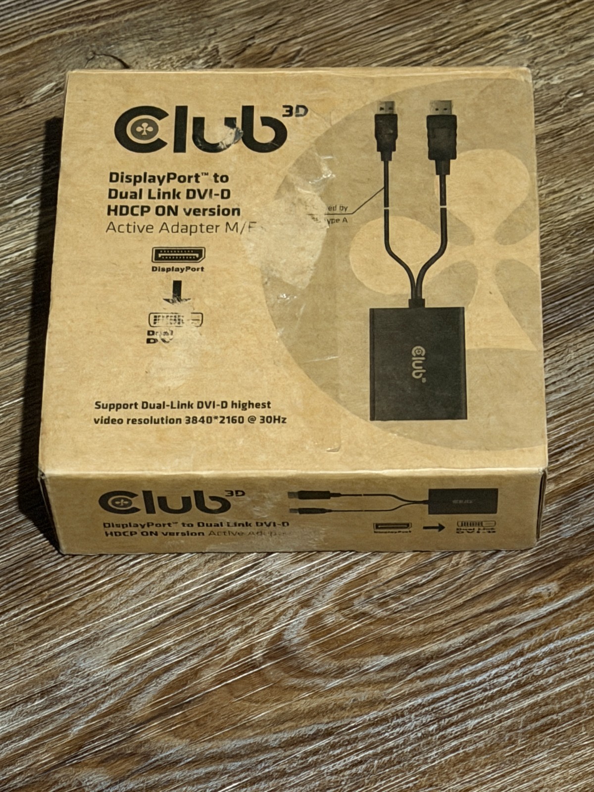 NEW Club 3D DisplayPort to Dual Link DVI-D Active Adapter HDCP ON CAC-1010