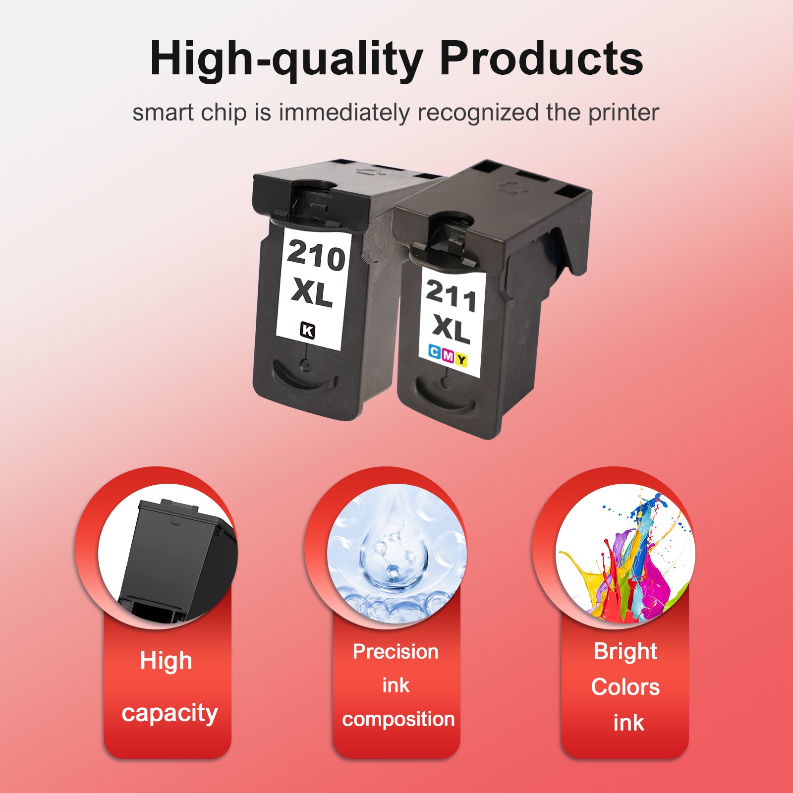 PG-210XL CL-211XL Ink Cartridges replacement for Canon PIXMA MP240 250 270 260