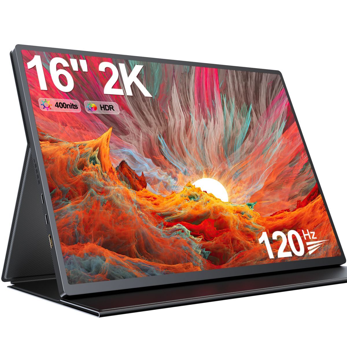 Used | 120Hz Gaming Monitor 16″ 2K 2560×1600 16:10 Portable Monitor for Laptop