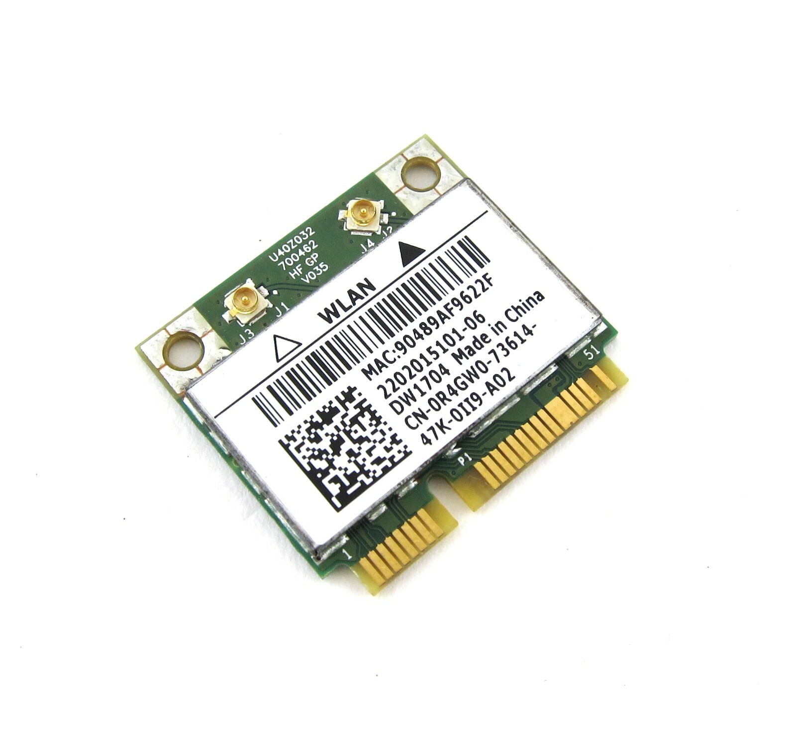 NEW OEM Dell DW1704 WiFi 802.11b/g/n + Bluetooth Mini PCIe Wifi Card – R4GW0