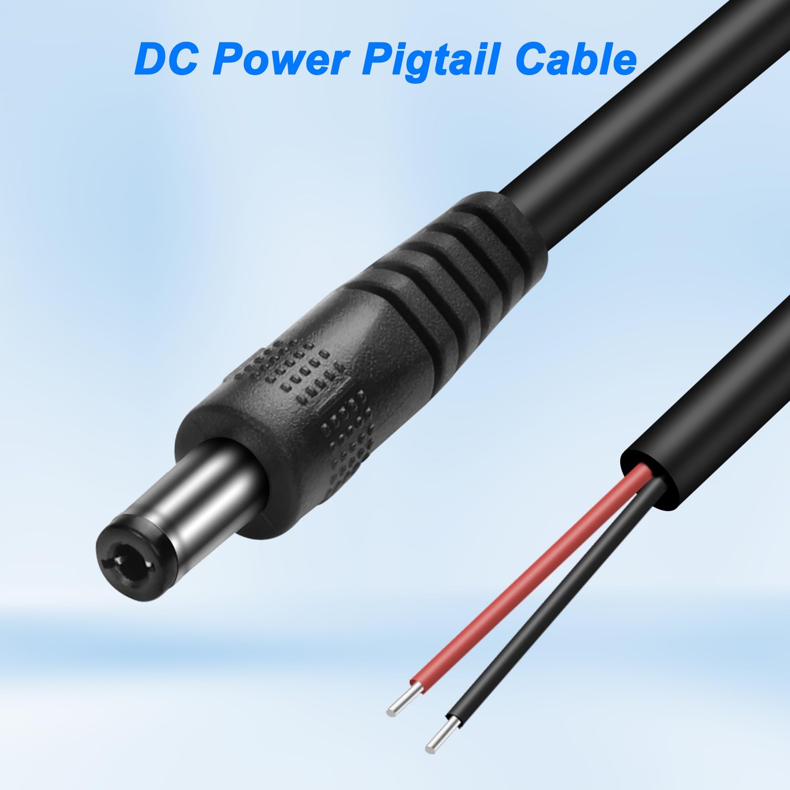 5Pack DC 5.5Mm X 2.5Mm Male Plug to Bare Wire Open End Power Wire Supply 5521 Pi