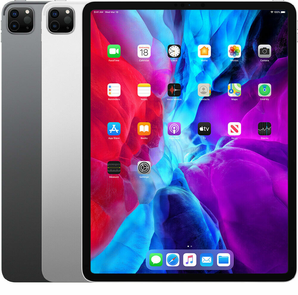 Apple iPad Pro 4th gen A2229 – 128GB, Wi-Fi, 12.9 in – Gray Silver – Good