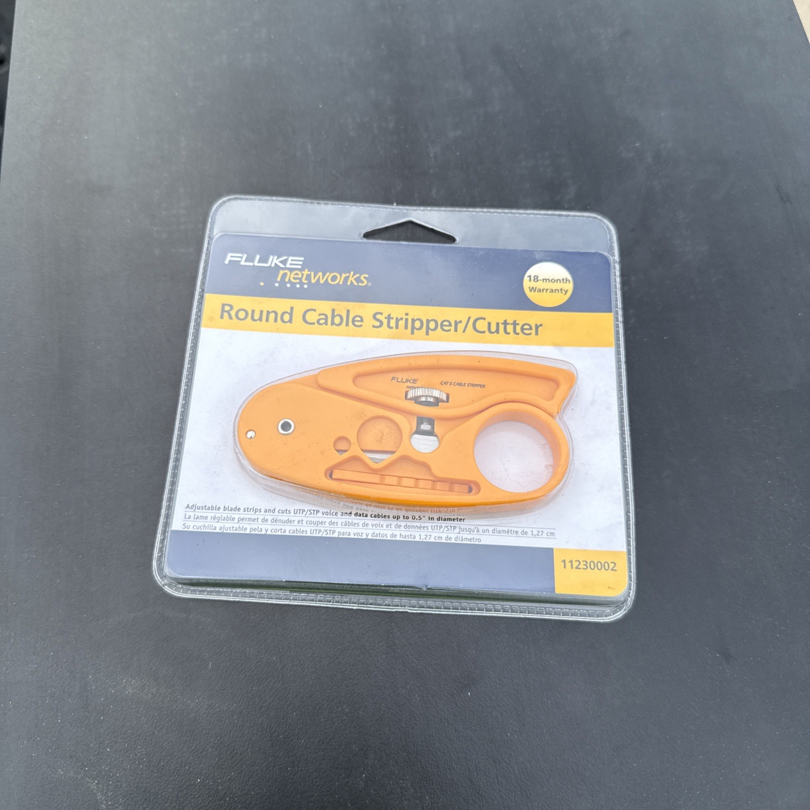 Fluke Networks 11230002 Round Cable Stripper Cut Adjustable Strips Round UTP STP