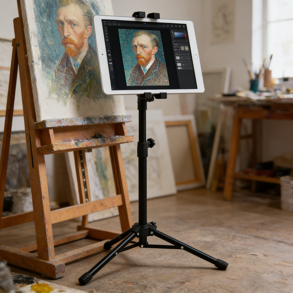 Strong Floor Bed Stand Tripod Mount Holder for Phone IPAD Pro 4.5”-12.9” Tablet