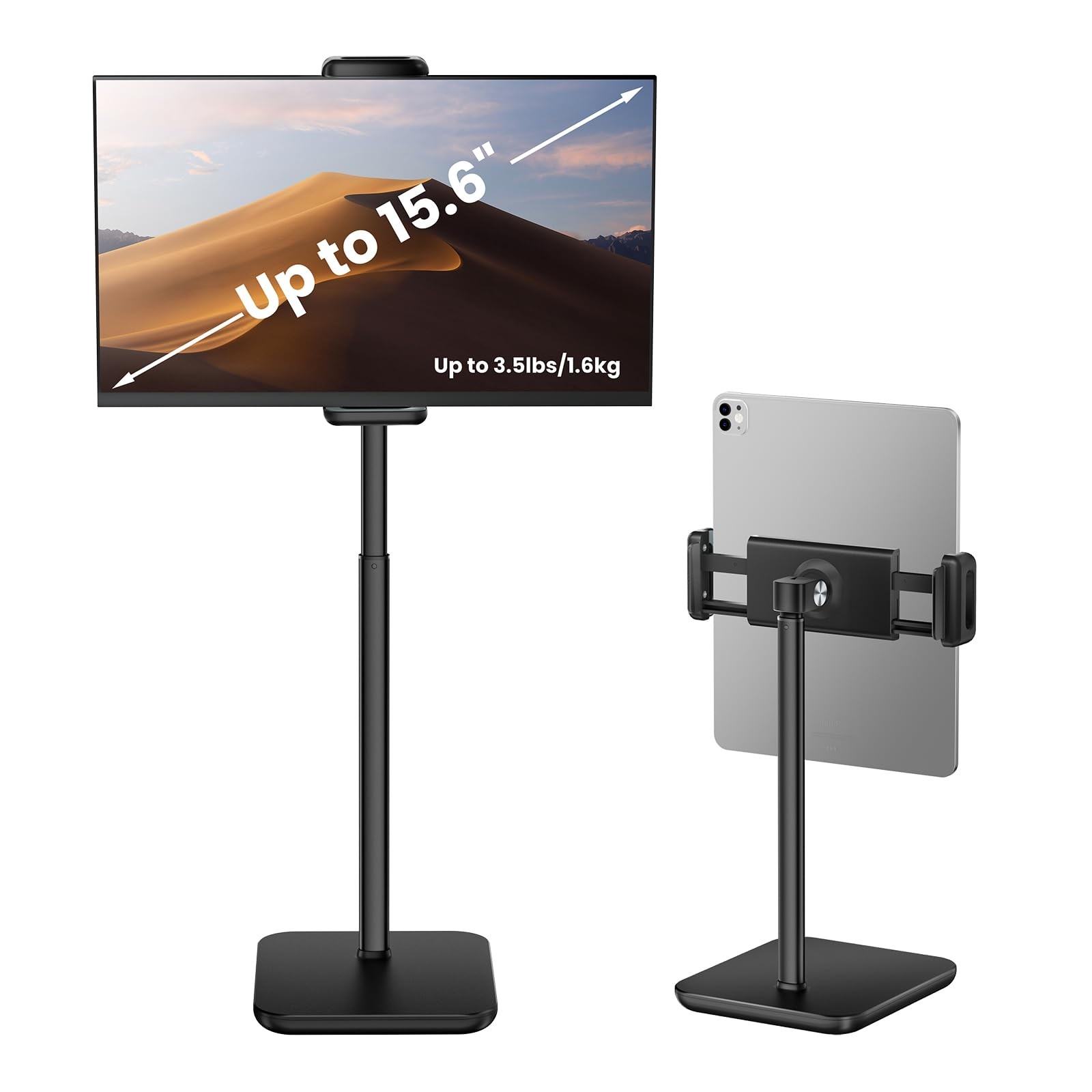 Height Adjustable Tablet Stand, 3.5lb (1.6kg) Max Support, Up to 18″ Tall, Sl…