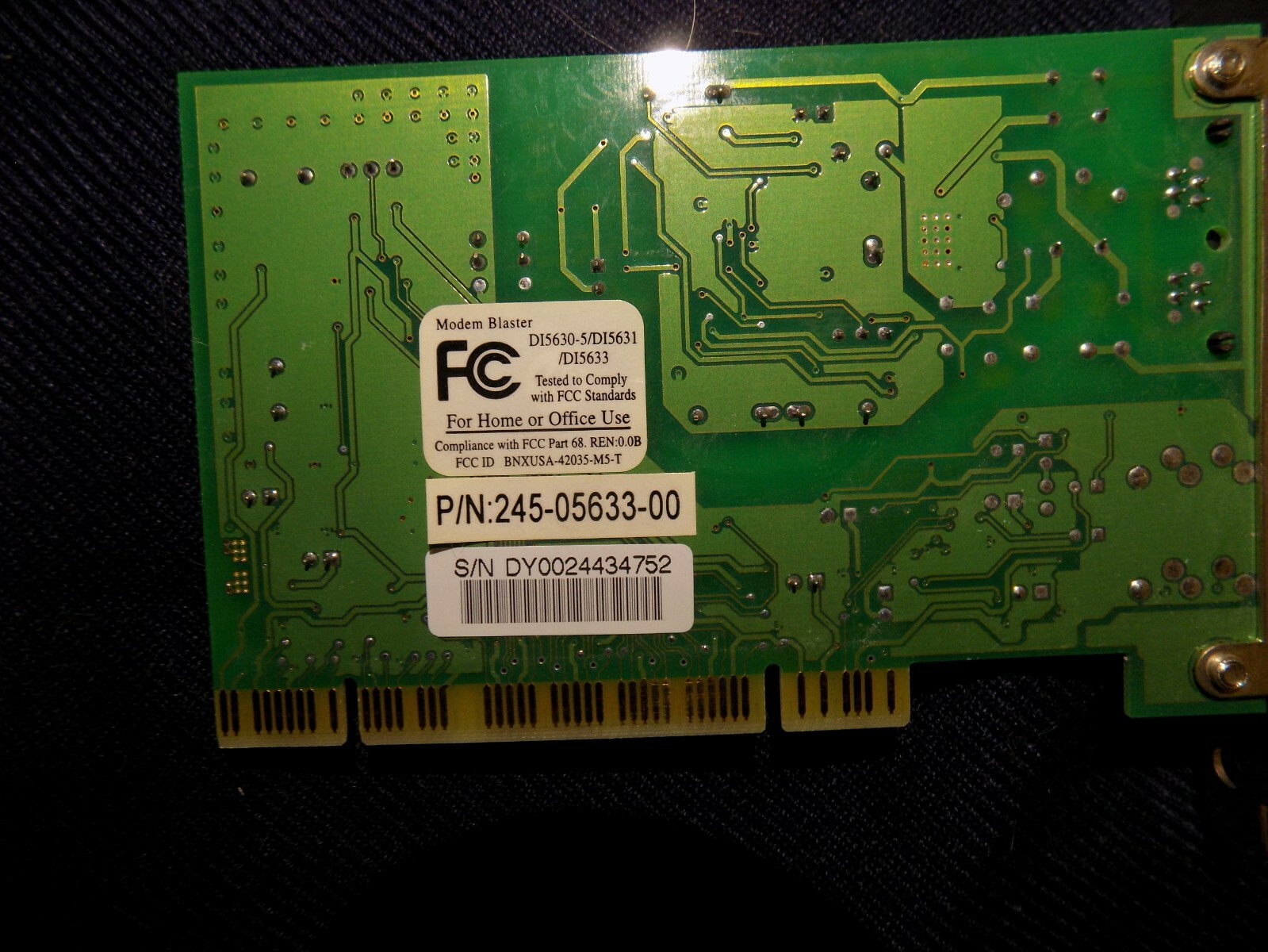 Creative Broadxent Fax Modem Blaster 245-05633-00 DI5630-5 DI5631 DI5633 PCI