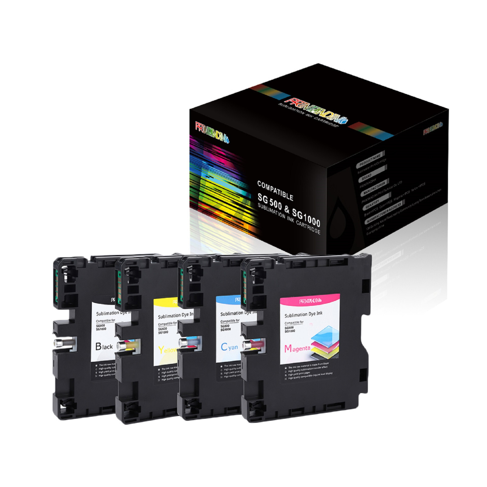 For Sawgrass Virtuoso SG500 SG1000 Ultra High Definition dye sublimation ink set