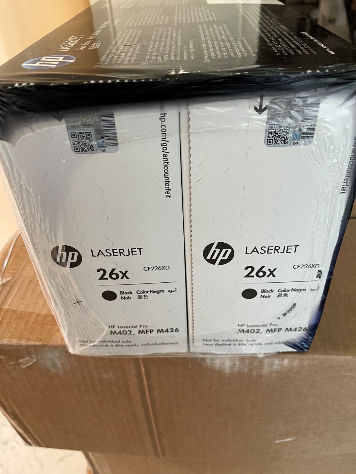 26X CF226XD 2 Individual Single Boxes BRAND NEW And Genuine HP 26XD AS PICTURED