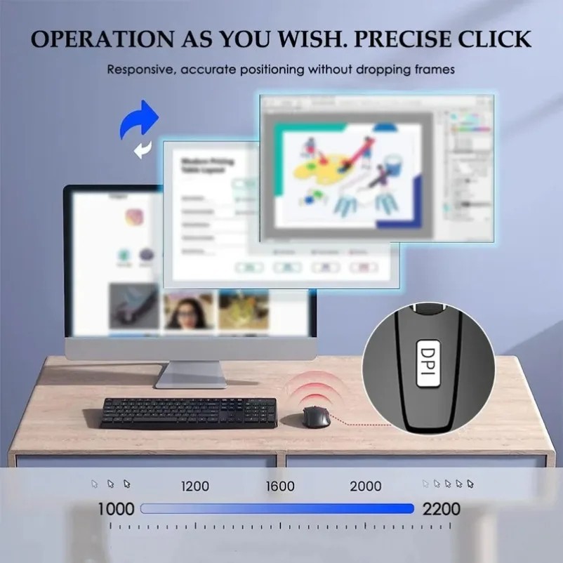 Wireless Optical Mouse Mice 2.4GHz USB Receiver For Laptop PC DPI lot USA STOCK