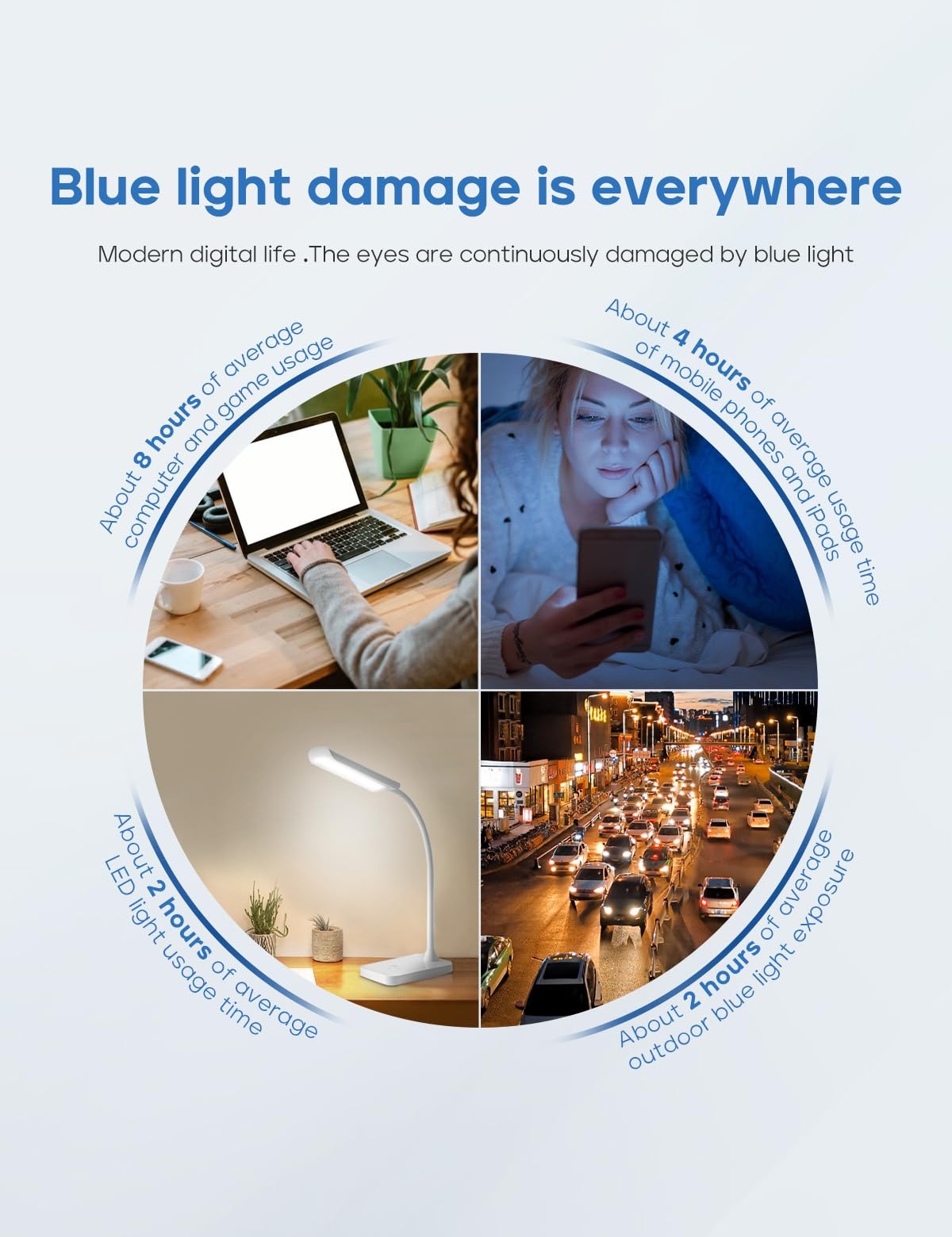 Blue Light Blocking Glasses for Men Metal Browline Computer Gaming Glasses Fi…