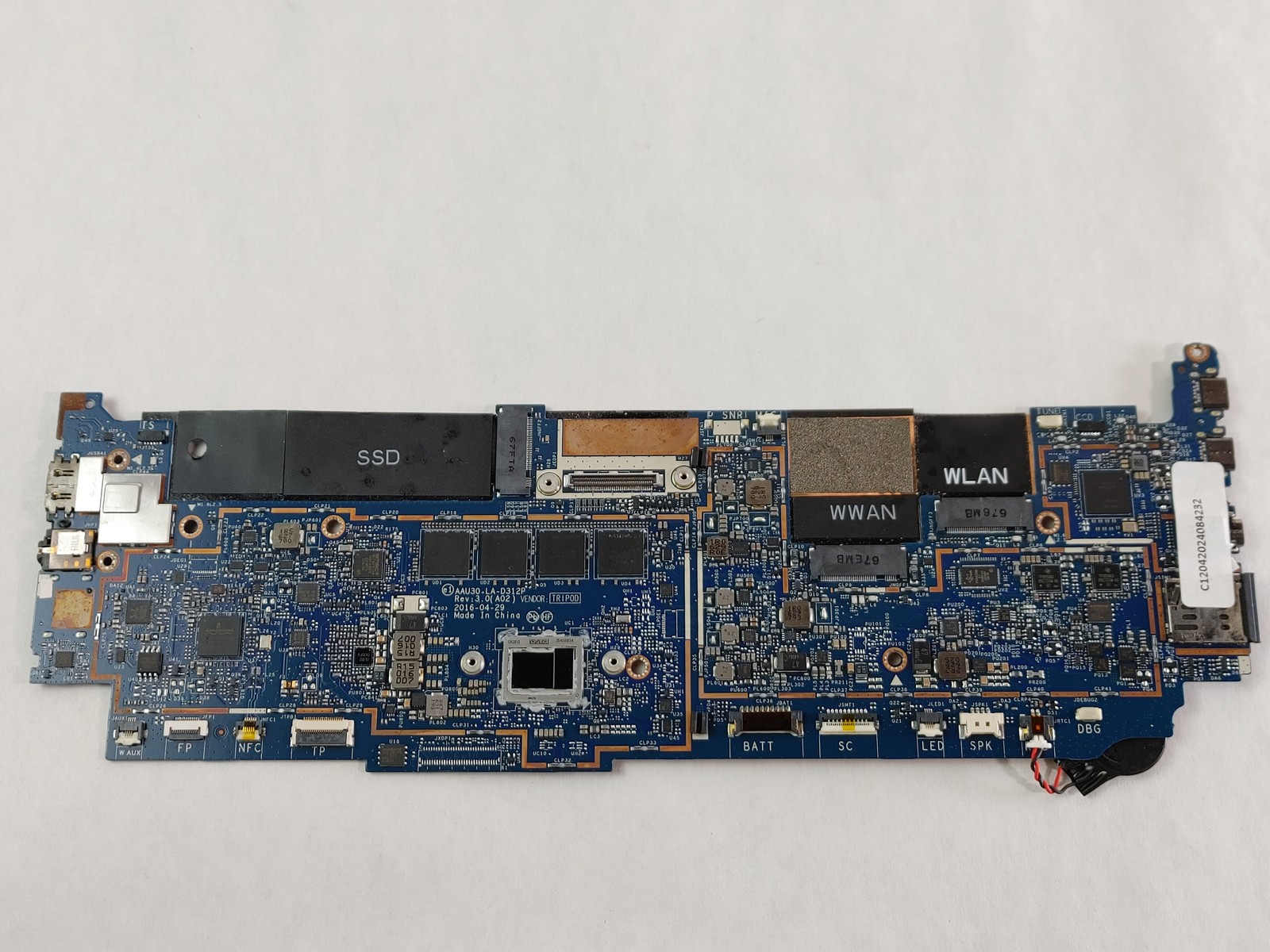 Dell 1PD6N Latitude 7370 1.1 GHz Core M5-6Y57 8GB LPDDR3 Motherboard