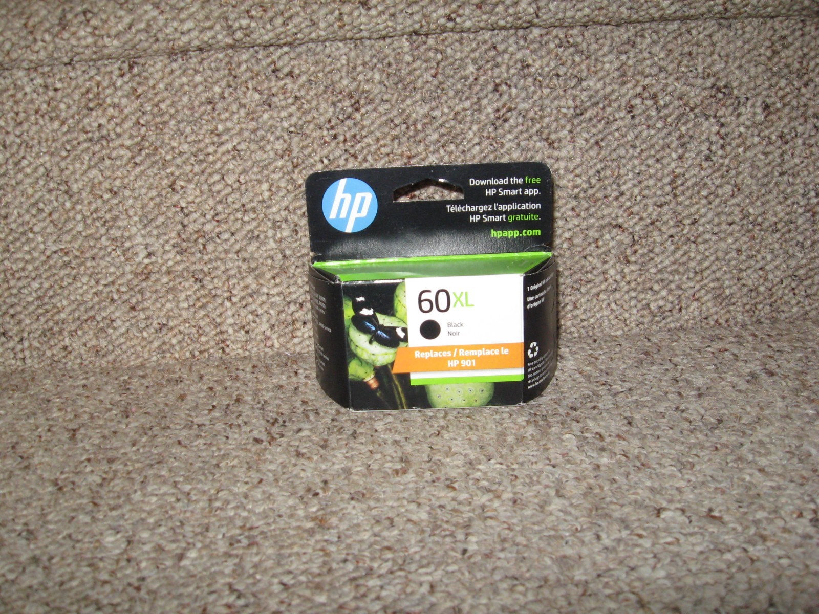 New Sealed Box HP 60XL Black Ink Cartridge Exp 010/2024 New Sealed Box 60 XL