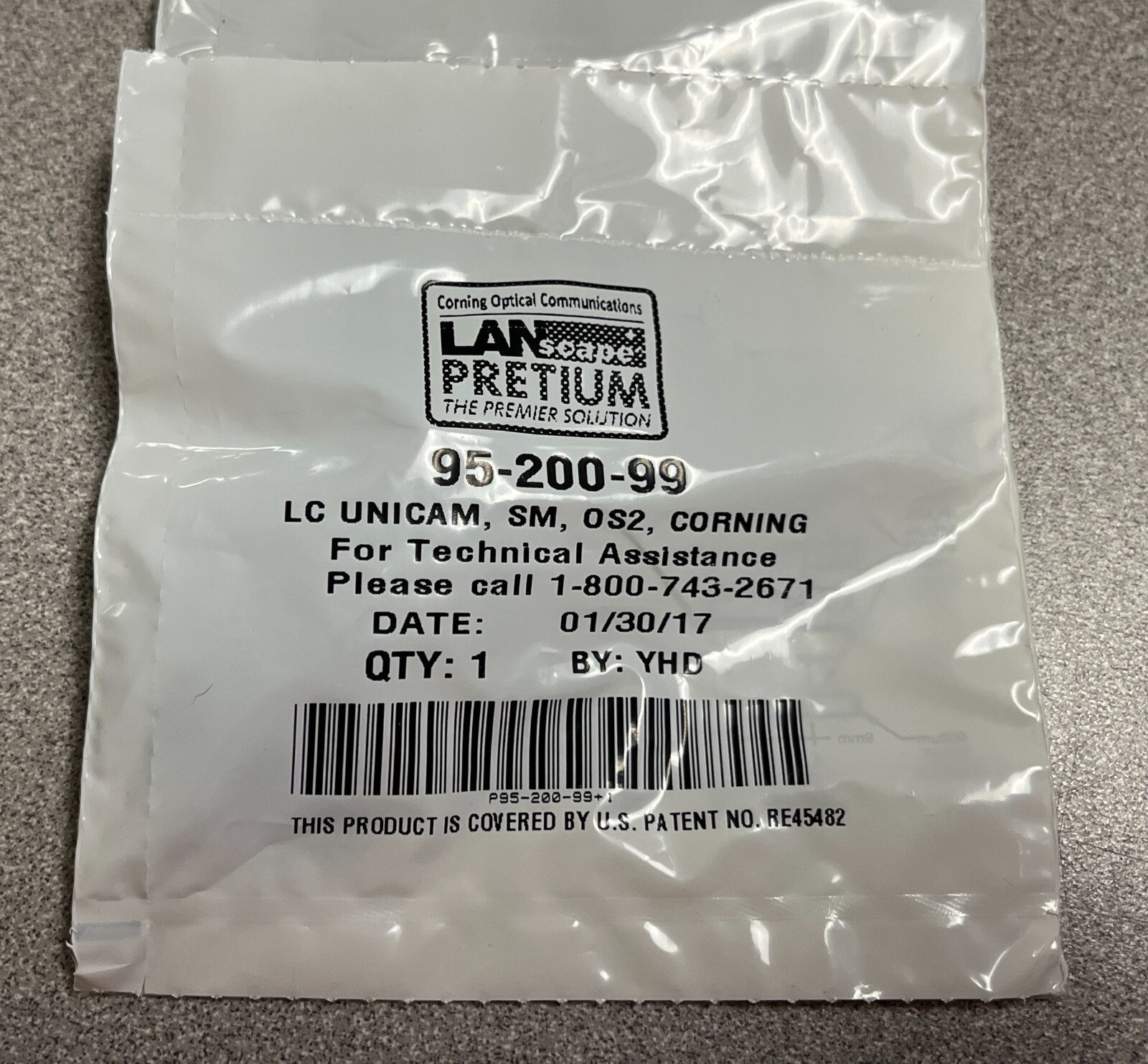 Corning Single Mode Fiber Optic Connector, 95-200-99, Lot of 25
