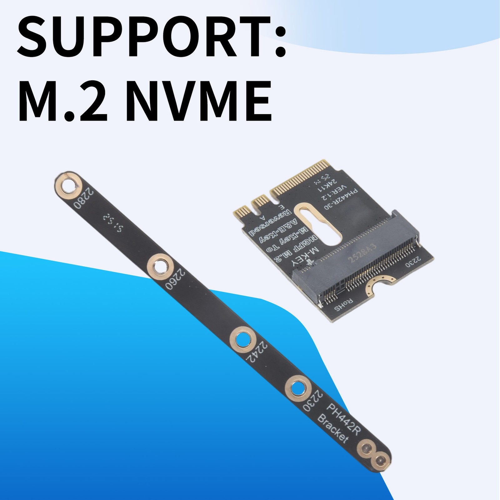 M.2 Wifi Adapter M.2 Wifi to Nvme SSD Adapter PCIe4.0 to M2 NGFF Key A+E8093