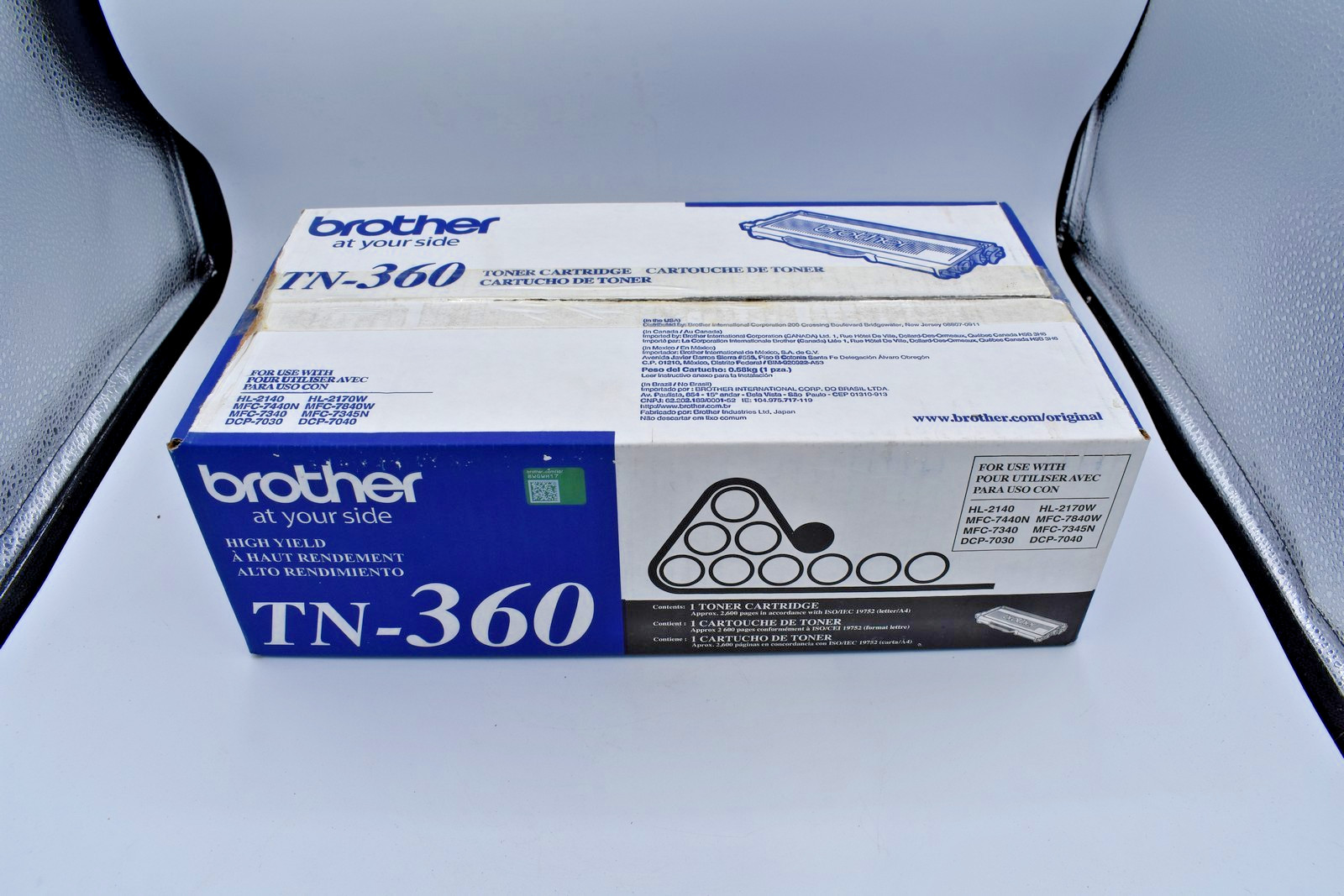 Brother Genuine TN360 High Yield Black Toner Cartridge W/ Appx 2,600 page yield