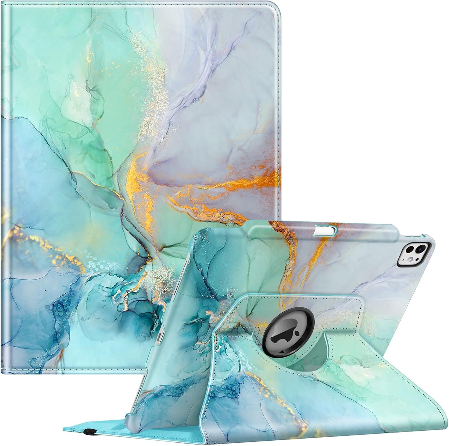 Rotating Case for iPad Pro 13-inch (M4) 2024 with Pencil Holder Stand Cover