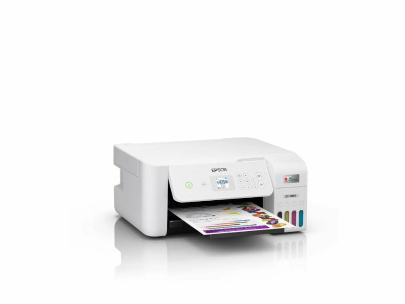 Epson ET-2803 EcoTank Inkjet Printer, Copier, Scanner – White