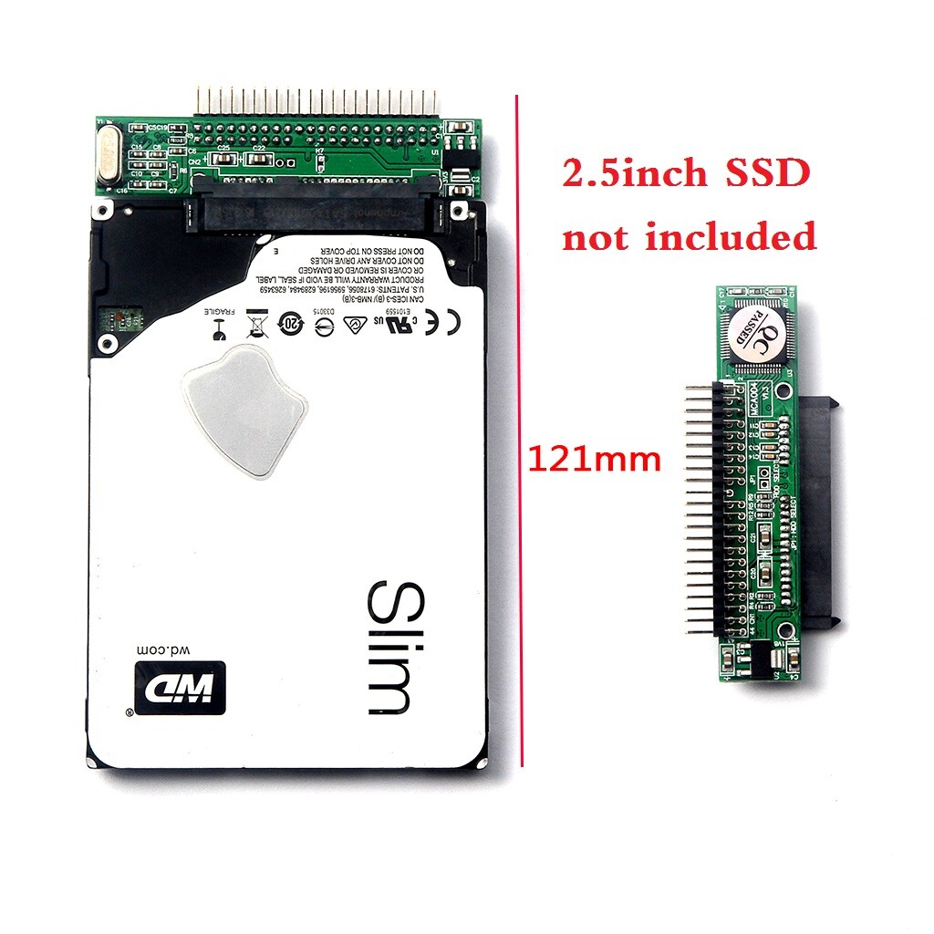 7+15 Pin SATA SSD HDD Female to 2.5″ 44Pin IDE Male Adapter for Laptop