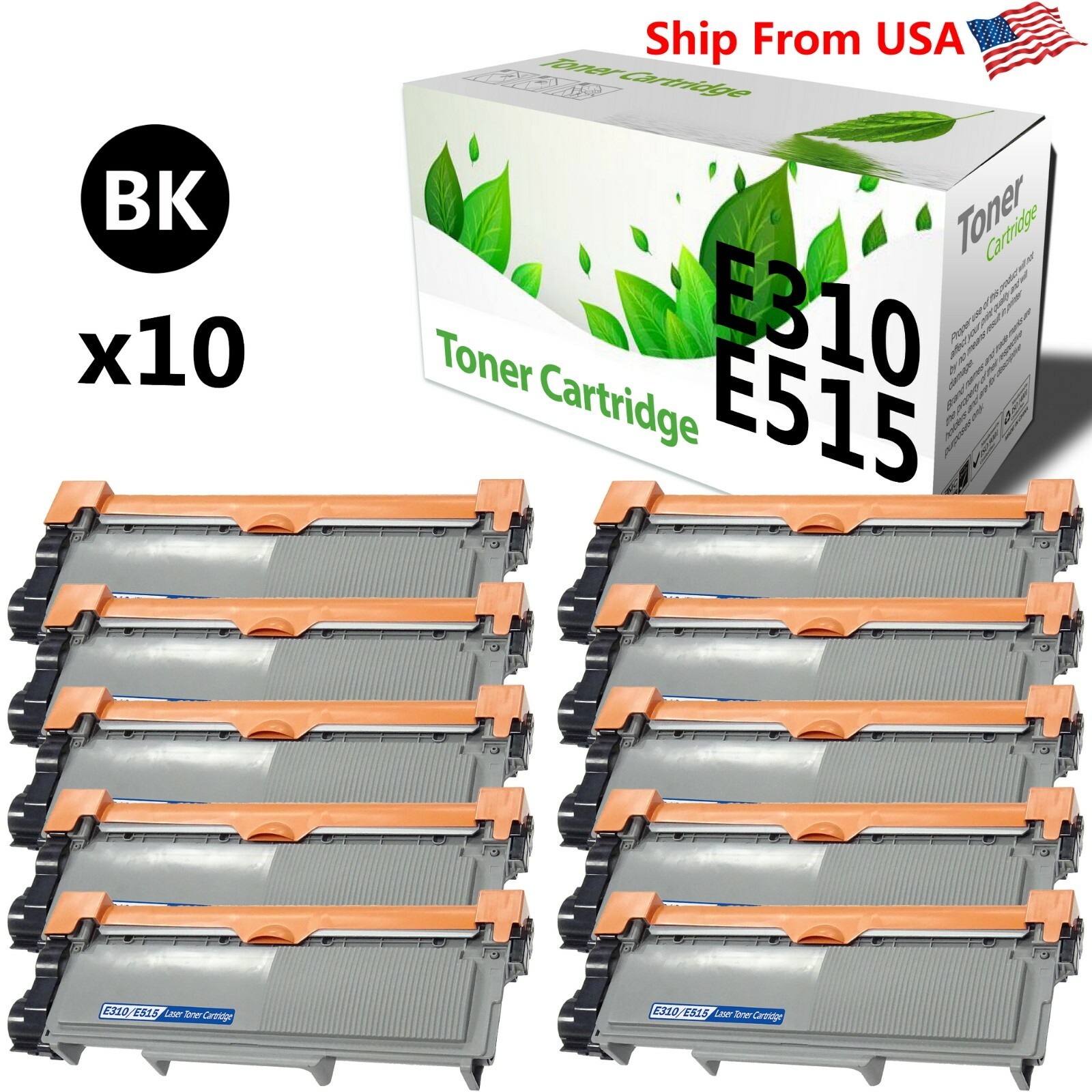 10 PCS E310 E514 E515 Toner Cartridge for Dell E310dw E514dw E515dw Printer