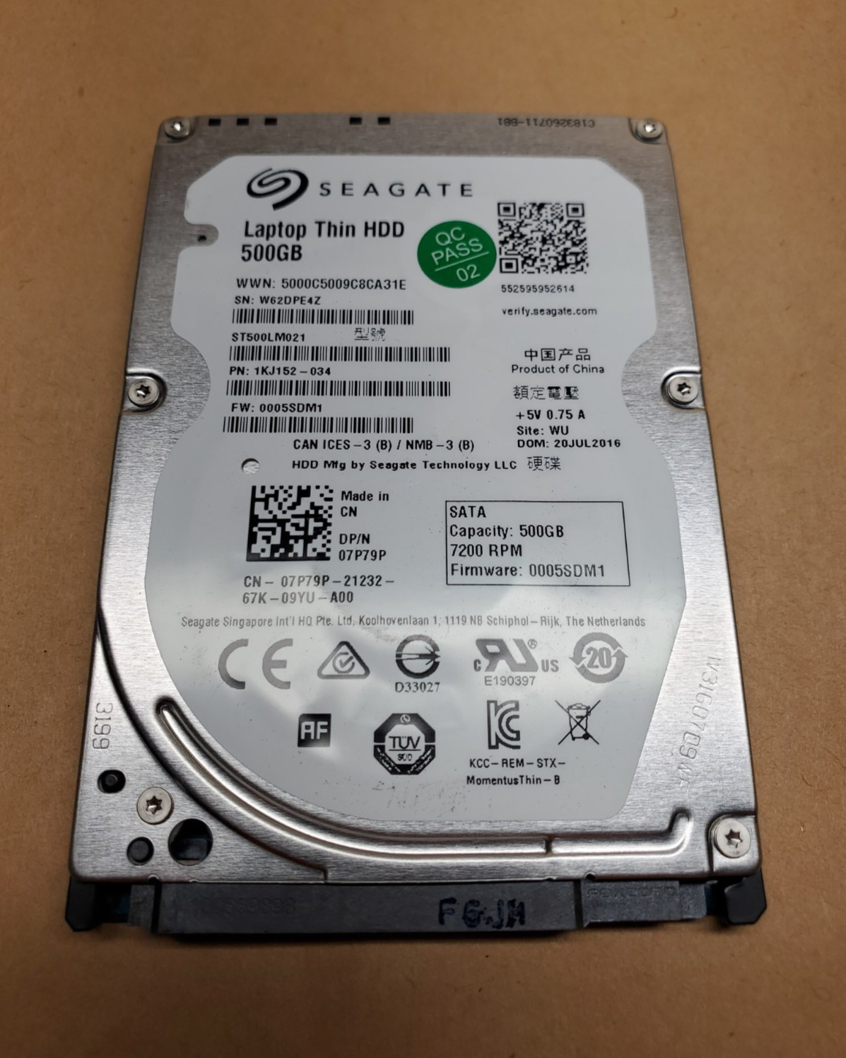 500GB Seagate Laptop Thin HDD ST500LM021 HDD SATA | 2.5″ | Tested